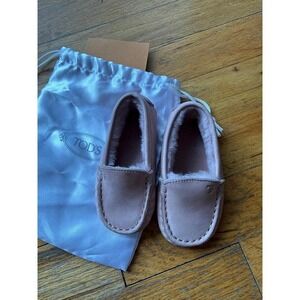 Tod's Pink Baby Junior Kids Leather Gommino Mocassins